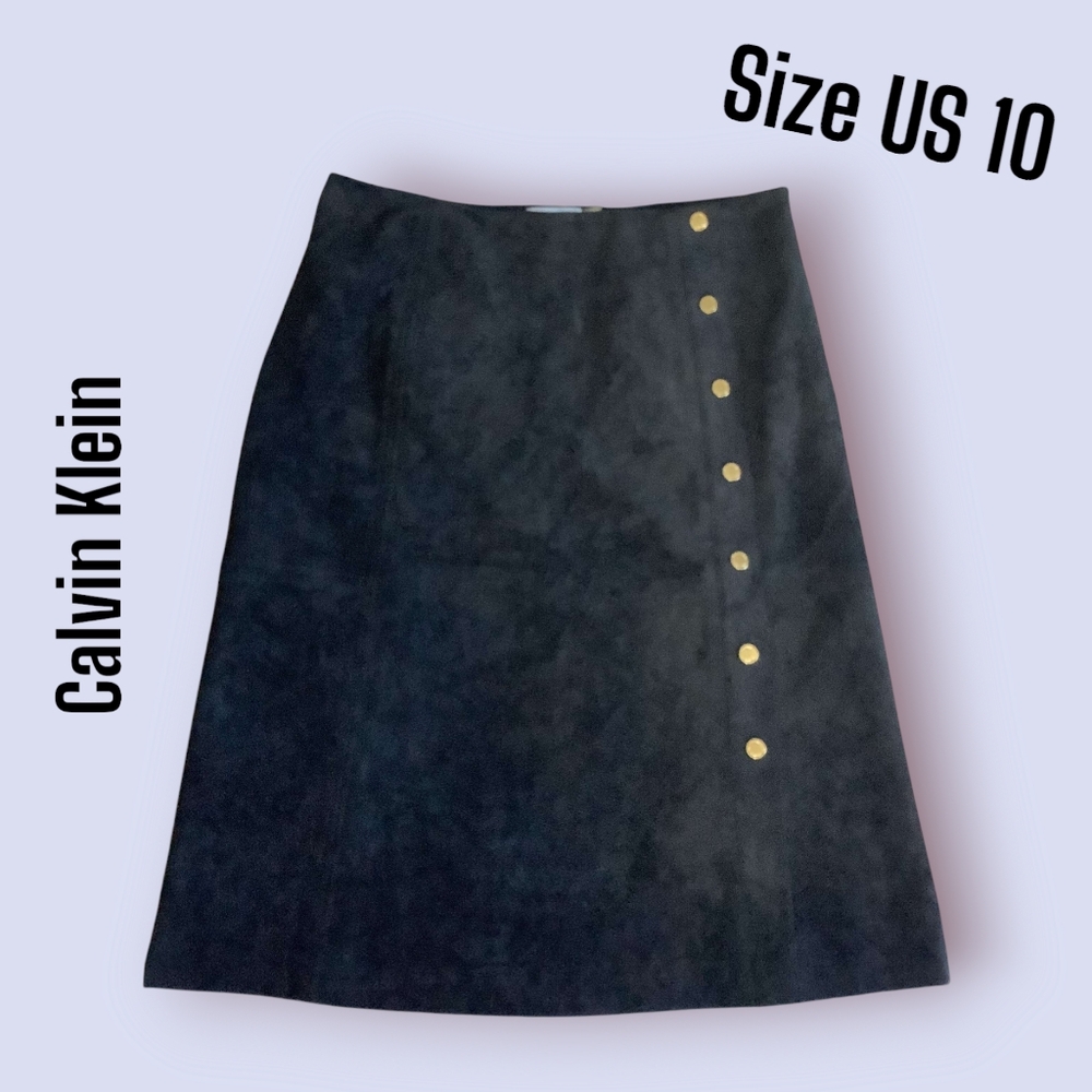 Calvin Klein | US 10 women faux suede skirt